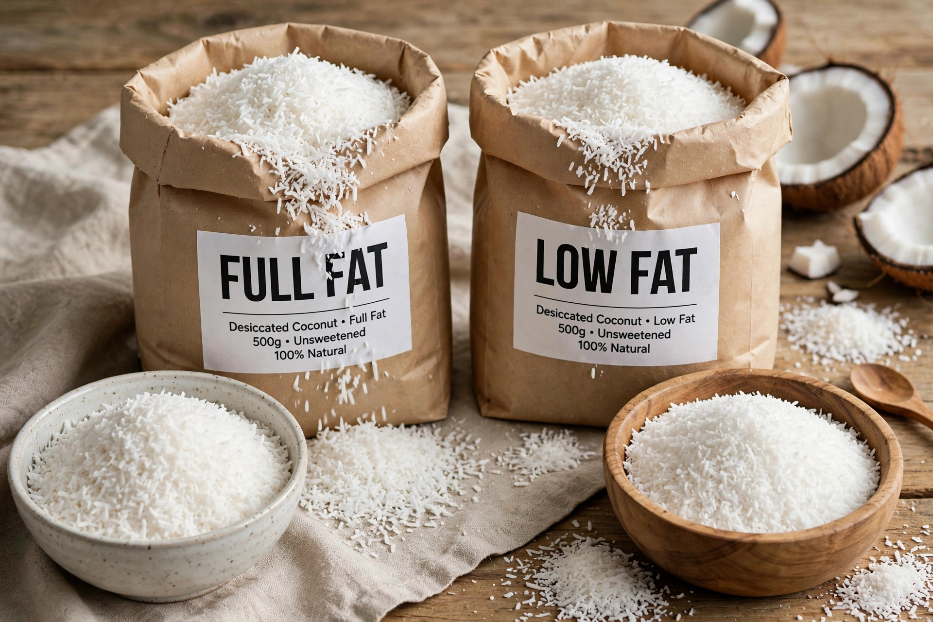 Desiccated Coconut Full Fat Fine Medium